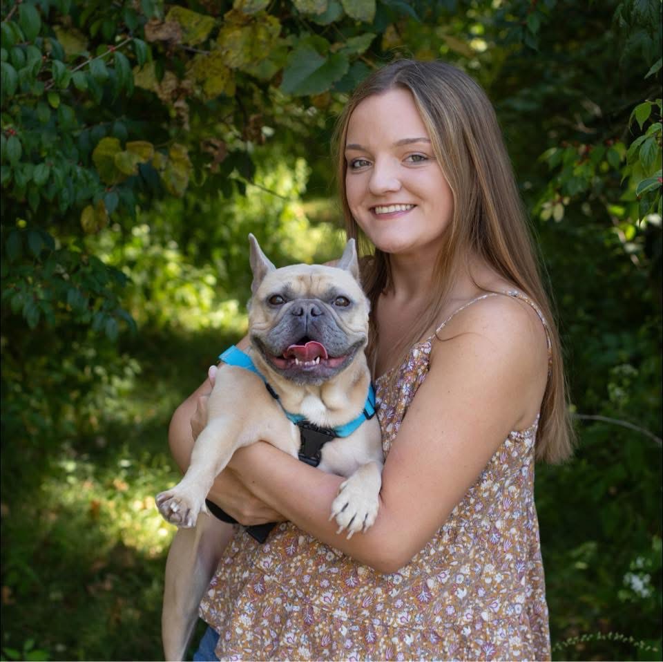 Emilie with dog